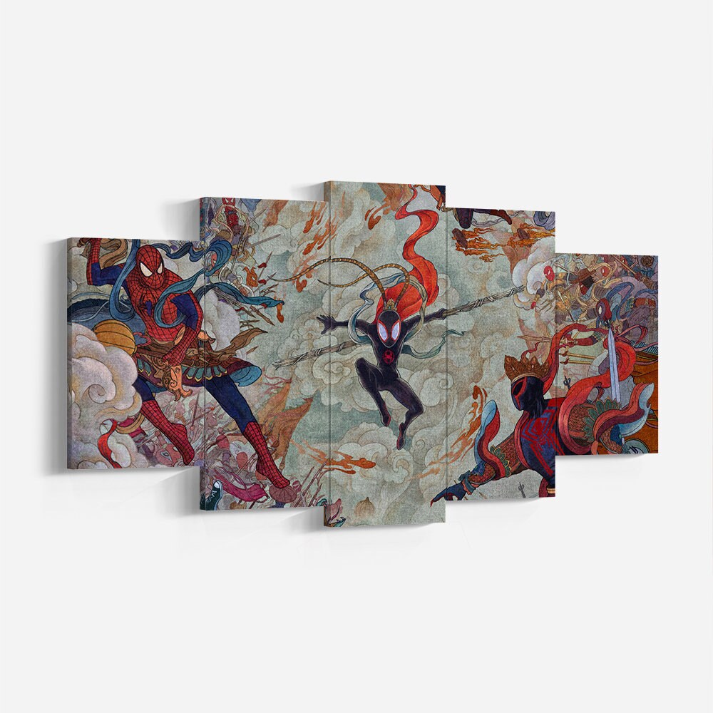 Spider-Man Across the Spider-Verse, Canvas Wall Art, Miles Morales, High Quality Canvas Print, Movie Poster, Ready to Hang.jpg