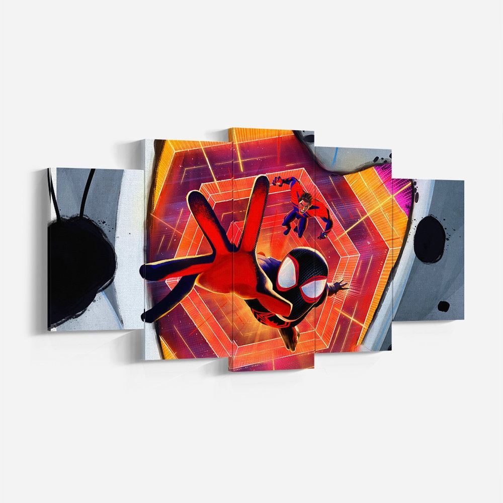 Spider-Man Across the Spider-Verse, The Spot and Spider-Man 2099 vs Miles Morales Canvas Wall Art, High Quality Print, Ready to Hang.jpg