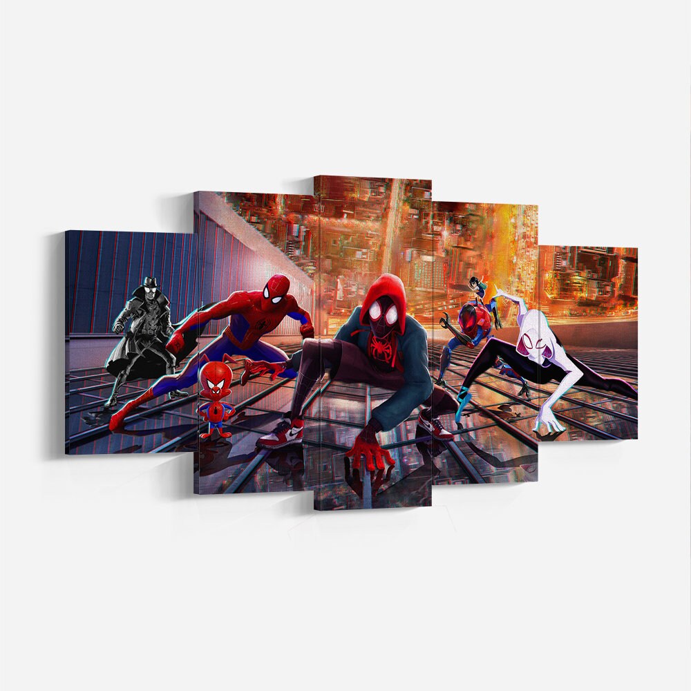 Spider-Man Into the Spider-Verse 2, Spider-Man, Spider-Man Art, Miles Morales Canvas, High Quality Canvas Print, Movie Poster, Ready to Hang-5.jpg