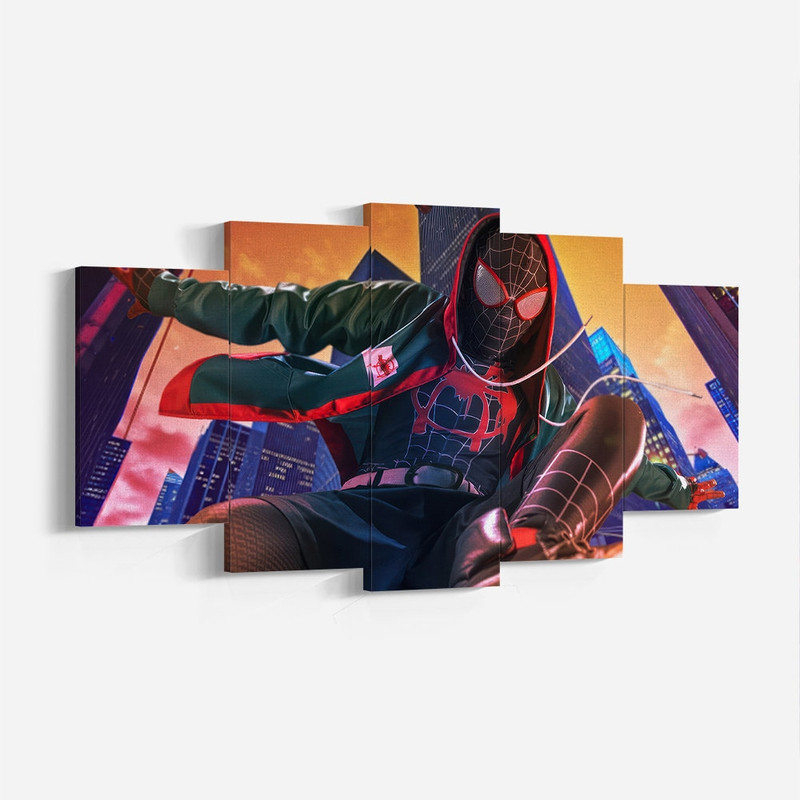 Spiderman, Miles Morales, Spider-Man Into the Spider-Verse Canvas Poster, Spider-Man Wall Art, High Quality Canvas Print, Movie Poster Gift-2.jpg