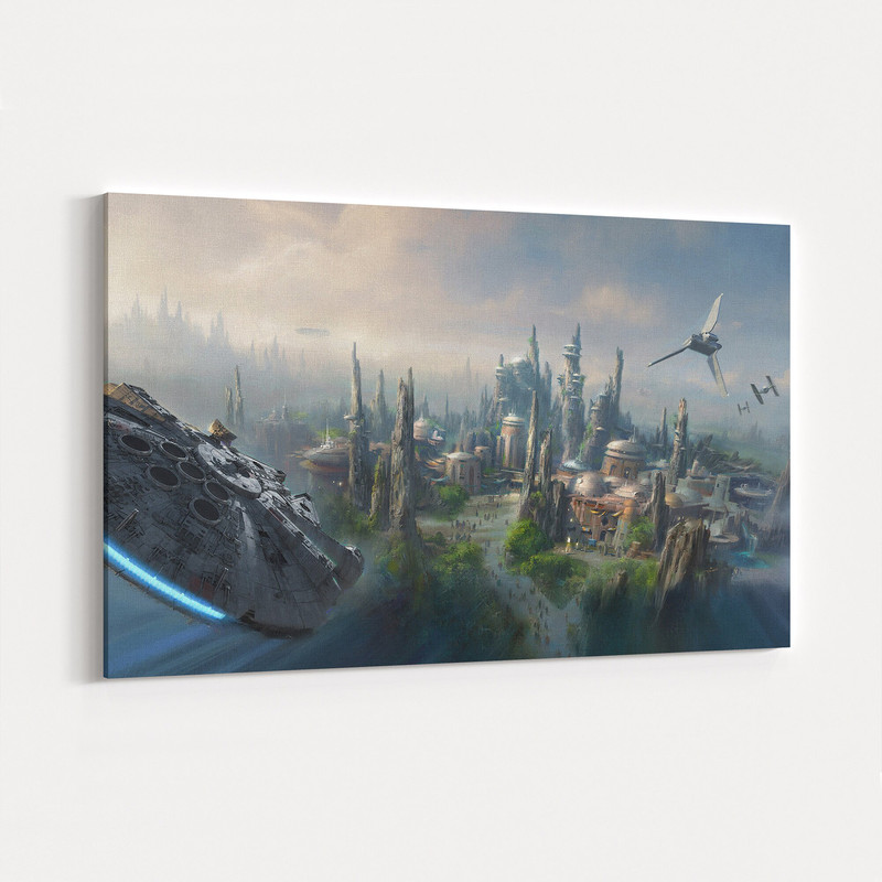 Star Wars Canvas Decor, Modern Art Space ShipsPrinted in Star Wars Movie Poster Canvas Art, Frame Paintings, Gift for Star Wars Fans.jpg