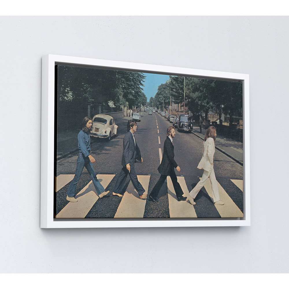 The Beatles Abbey Road Canvas Wall Art Home Decor Canvas Art, Black and White Framed Beatles Canvas, The Beatles Print, Beatles Poster Decor.jpg