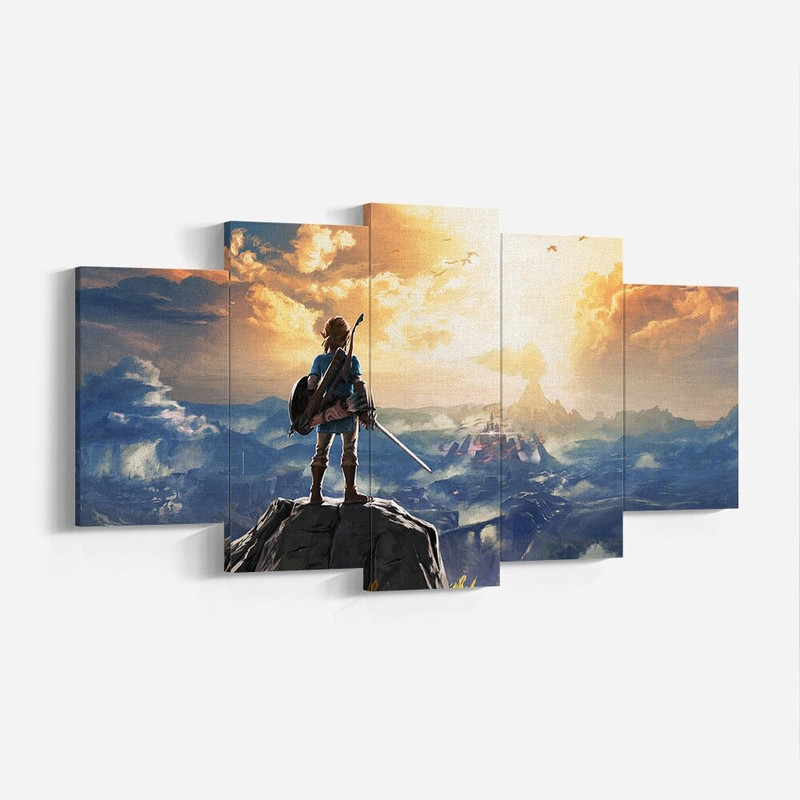 The Legend of Zelda Canvas Zelda Wall Decor, The Legend of Zelda Breath of the Wild Wall Art, Zelda gift.jpg