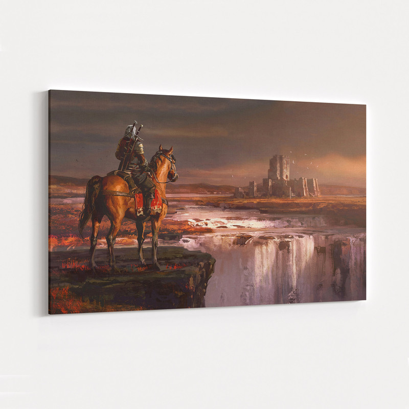 The Witcher 3 Poster, Geralt of Rivia Wall Decor, Canvas Print, Game Print Gift, 5 Panel Canvas-1.jpg