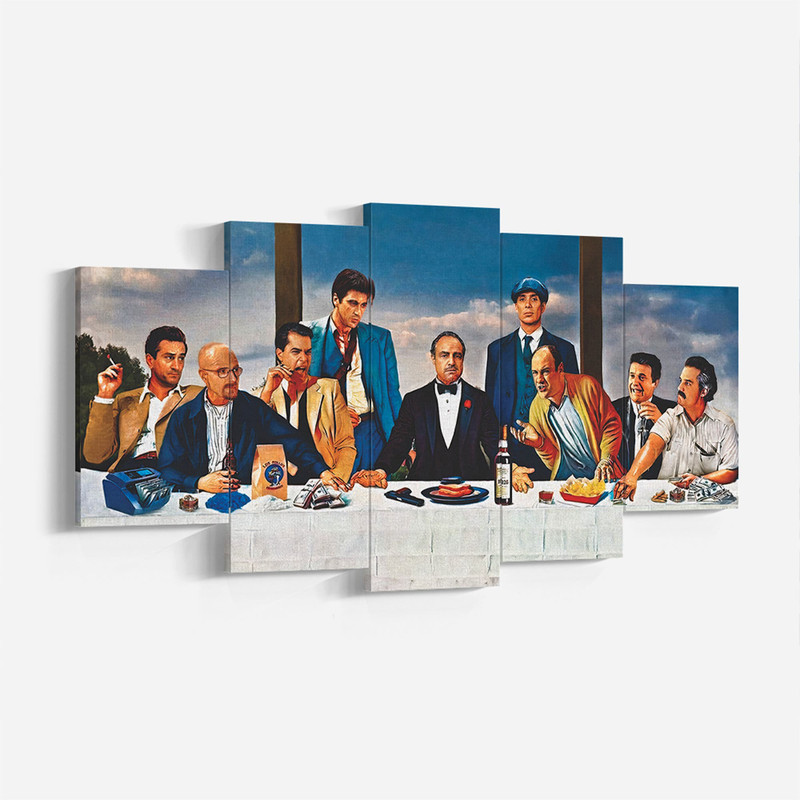 Thomas Shelby, Tony Soprano, Walter White, Tony Montana, Pablo Escobar, Don Vito Corleone, Travis Bickle, Blockbuster Fine Art Canvas Decor-1.jpg