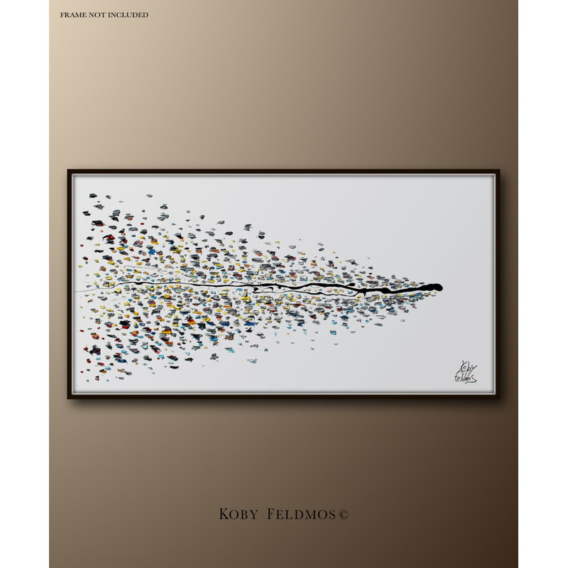 Abstract 55 Motion of colors painting Abstract Art Large painting Abstract oil painting Original abstract painting by Koby feldmos.jpg