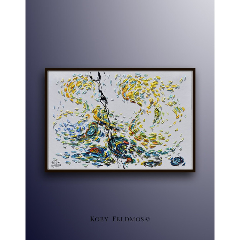 Abstract Painting 40 , Abstract Painting, Original Hand made, Unique Art, Canvas Painting By Koby Feldmos.jpg