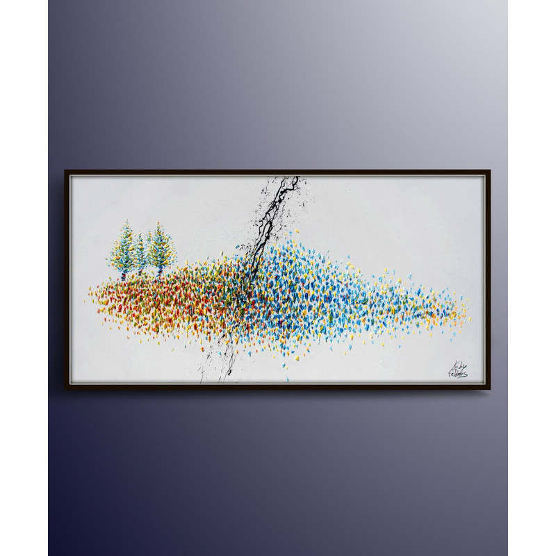 Abstract Painting 55 Glacier in Spring Oil Painting, Original Oil Painting, Modern Art , Signed with Certificate, by Koby Feldmos.jpg