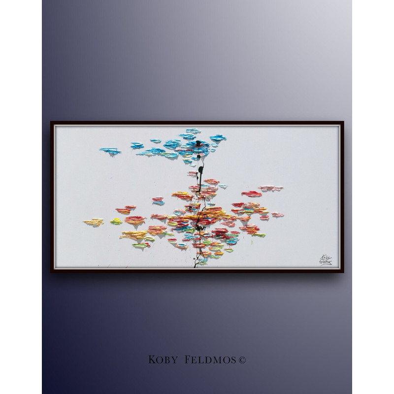 Abstract painting 67 SKY & EARTH - Large ,oil on Canvas , thick paint, Modern art, Original Handmade, By Koby Feldmos.jpg