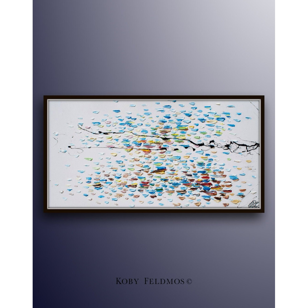 Abstract Painting 67, Original Oil Painting, Modern Art , Signed with Certificate, by Koby Feldmos.jpg