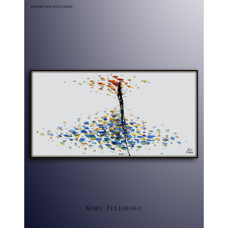 Abstract painting SKY & EARTH 67 - Large ,oil on Canvas , thick paint, Modern art, Original Handmade, By Koby Feldmos.jpg