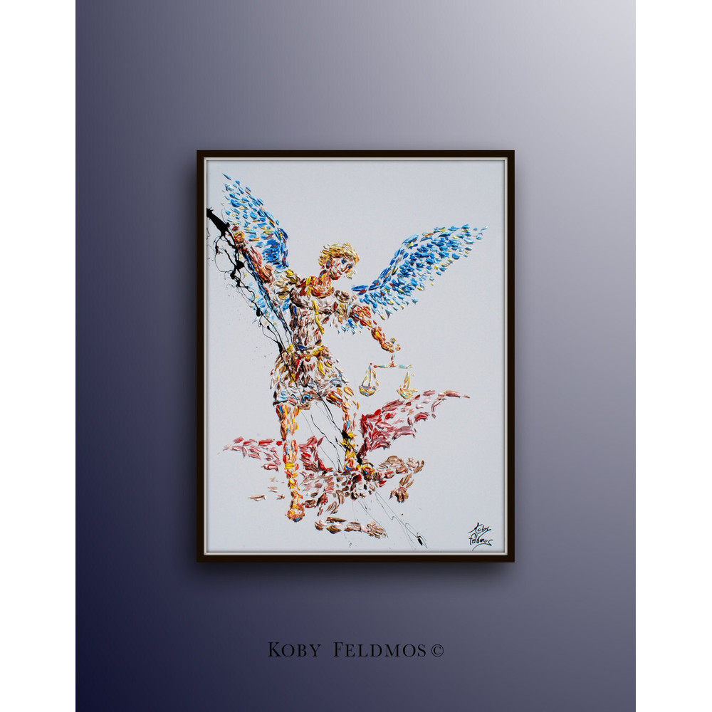 Angel 40 painting original oil painting on canvas by Koby Feldmos.jpg