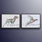 Animals painting set 30, Original and Handmade, oil painting on canvas, art with movement, Home Decor, dog and bird by Koby Feldmos.jpg
