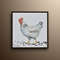 Chicken 25 Painting Hen Animal painting, original oil painting on canvas, Full of texture, Home decor , ready to hang, By Koby Feldmos.jpg