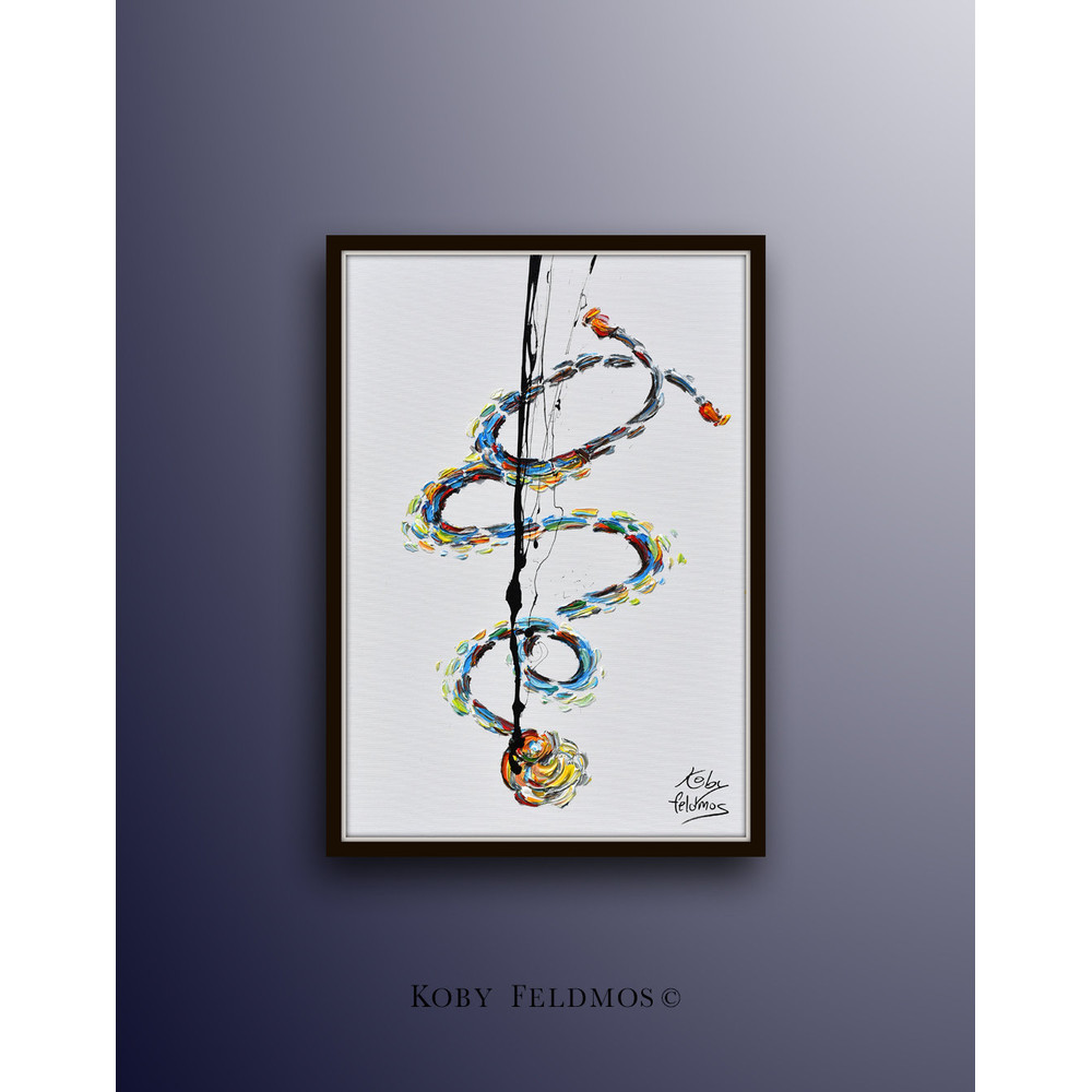 Doctor Stethoscope oil painting 40, medical device, painting doctor office , art for surgeon clinic, beautiful gift idea, Koby Feldmos.jpg