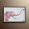 Elephant 40 oil Painting Beautiful pink and and blue colors, Lots of texture, cute for any room, calming painting, By Koby Feldmos.jpg