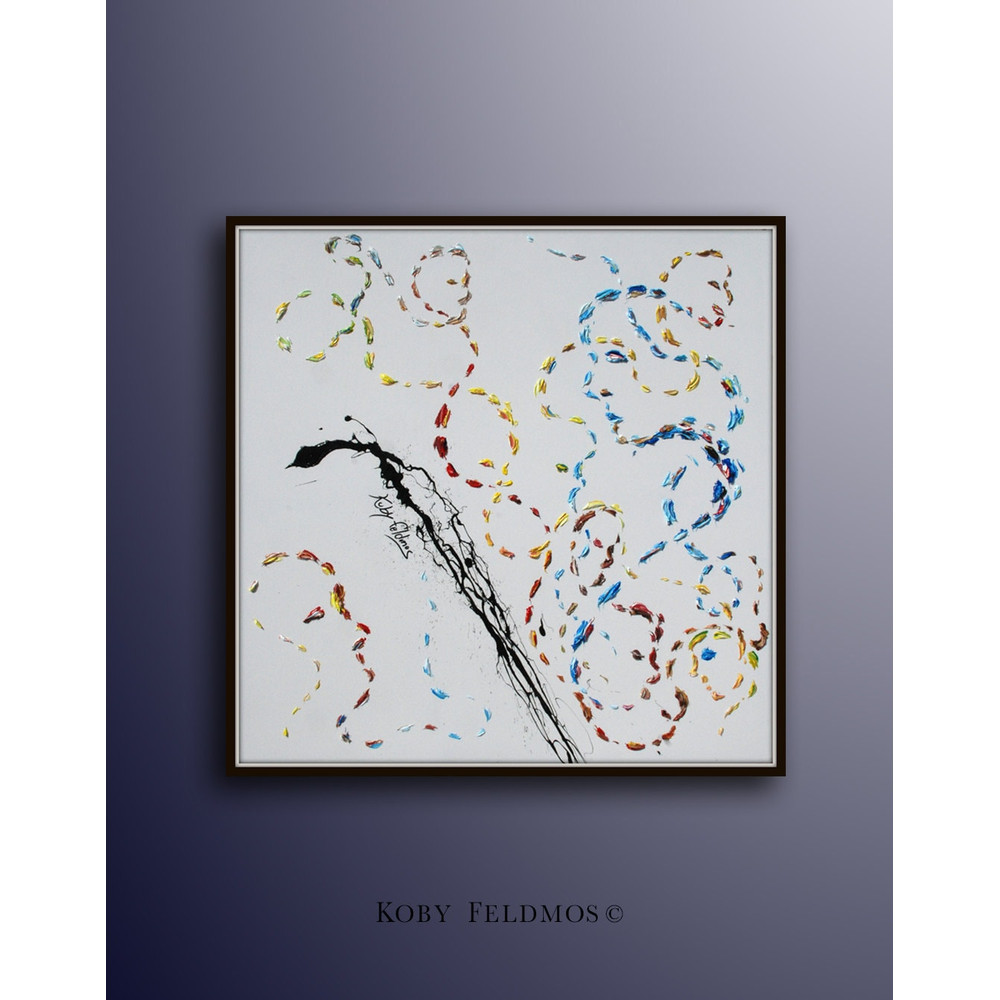 Faces Oil painting 35,  FACES , oil on canvas, handmade, original fine art, contemporary art, By Koby Feldmos.jpg