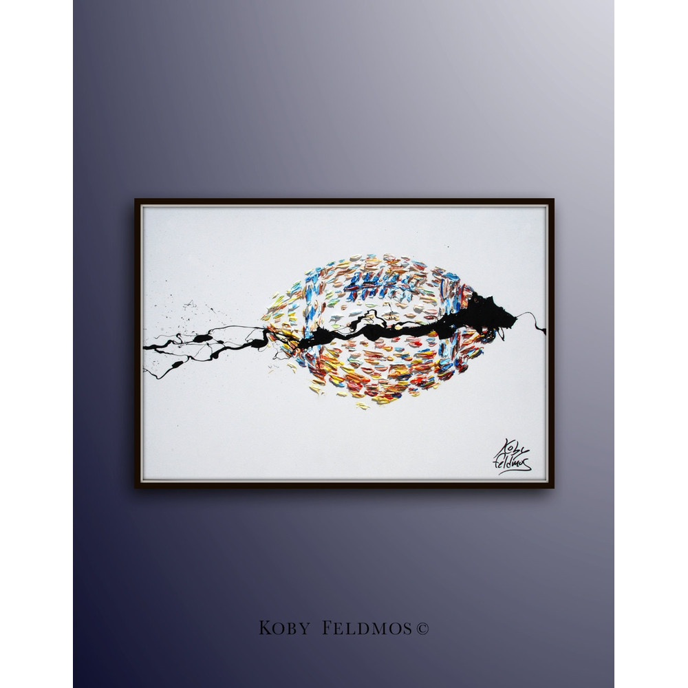 Football Painting 40, Original oil painting on canvas, sport, modern style, Ready to hang,  By Koby Feldmos.jpg