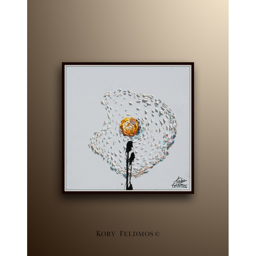 Fried egg 25 Pop Art style, thick oil paint impasto style modern Art on canvas , Express shipping worldwide, By Koby Feldmos.jpg