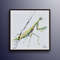 Green Mantis 35 Oil Painting, Original oil painting on canvas, lightning colors, handmade original animal art by Koby Feldmos.jpg