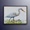 Heron Bird Oil Painting 40, Original oil painting on canvas, relaxing colors, handmade original art by Koby Feldmos.jpg