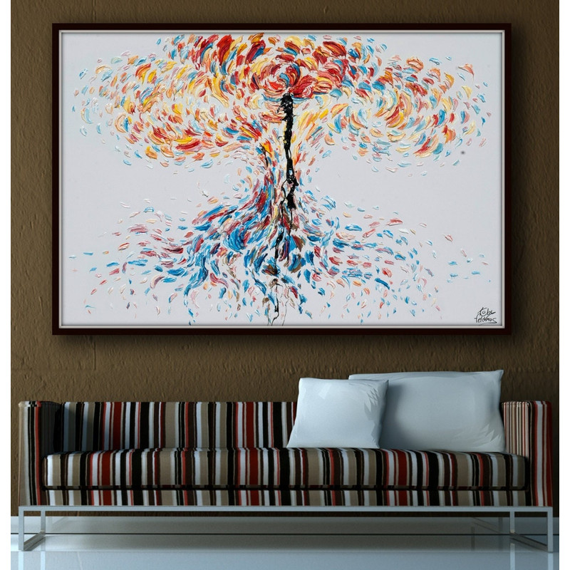 Huge Painting 60x40 original oil painting  canvas painting,  abstract painting thick layers, By Koby Feldmos.jpg