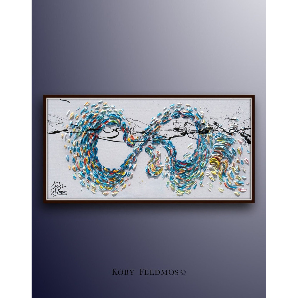 Infinity Painting 55 Beautiful original oil painting on canvas, thick oil paint texture beautiful colors by Koby Feldmos.jpg