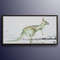 Kangaroo Painting 55 Animal Large painting green colors touches of red, Australia animal beautiful for living room, by Koby Feldmos.jpg