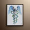 Medical Sign of Serpents - Caduceus  40, medicine graduate gift , painting for doctor office, surgeons, hospital gift, Koby feldmos.jpg