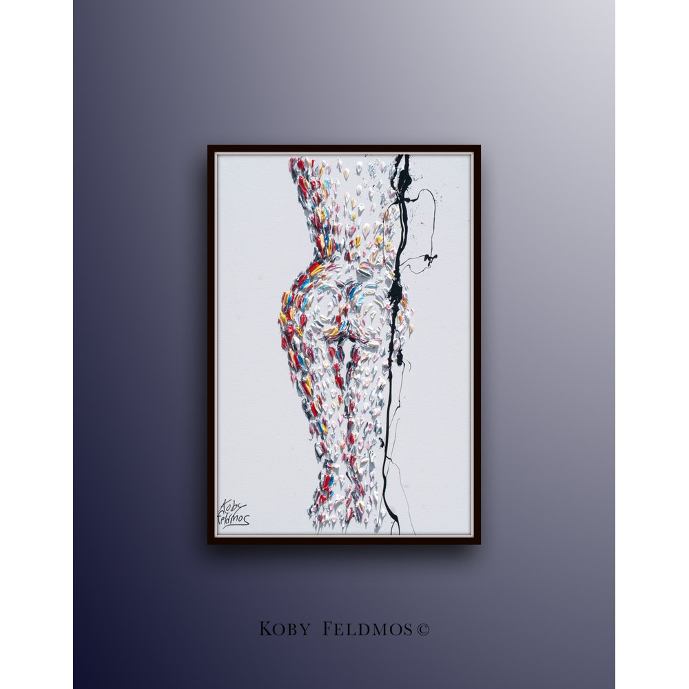 Nude woman 40 painting female painting sexy body, original oil painting on canvas, by Koby Feldmos.jpg