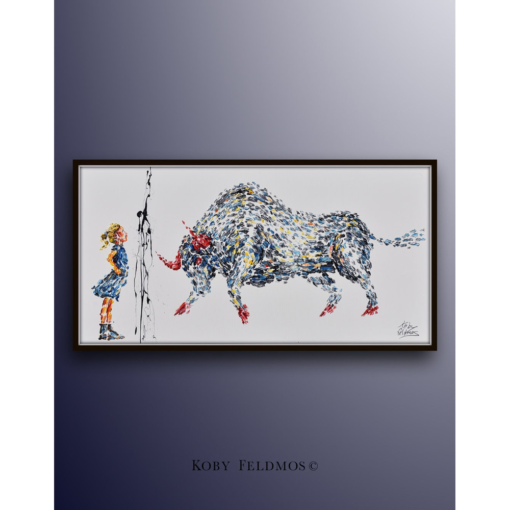 Office painting 67, oil painting on canvas,  Stock exchange market, business art, art for office, Koby Feldmos.jpg