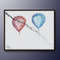 oil Painting 40 inch balloons , red blue colors, oil on canvas, modern contemporary art, thick layers of paint, by Koby Feldmos.jpg
