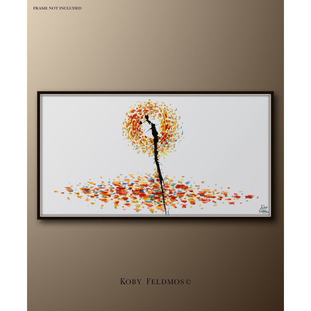 Original Painting 67 SUN & EARTH , Abstract Painting - Oil Painting , Original and Handmade Art , Certificate Attached , By Koby Feldmos.jpg