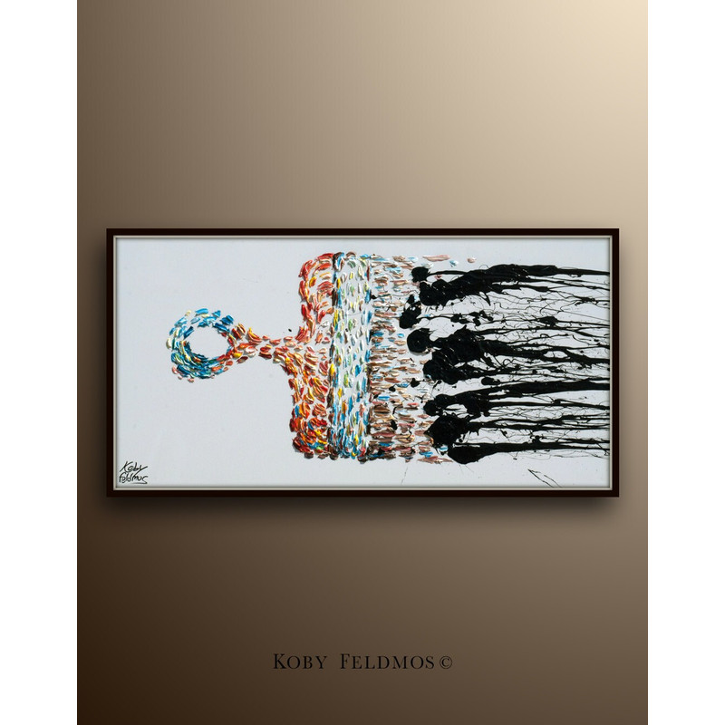 Painting 55 Brush Beautiful Rich Texture, Original Idea, Handmade by Koby Feldmos Israel.jpg