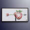 Painting 55 Original oil painting on canvas beautiful apple with arrow thick layers modern art hand made by Koby Feldmos.jpg