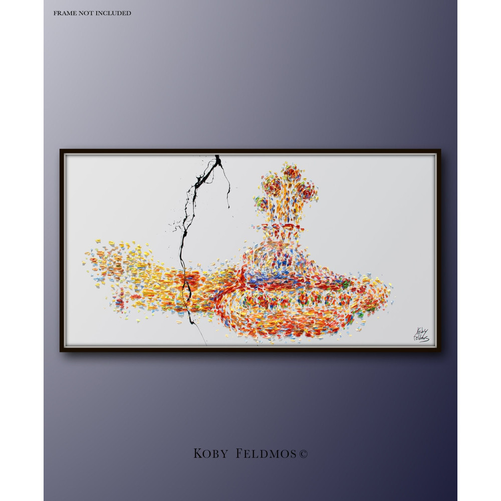 Painting 67 Beatles Yellow Submarine Original oil painting on canvas, Extremely unique, modern style handmade by Koby Feldmos.jpg