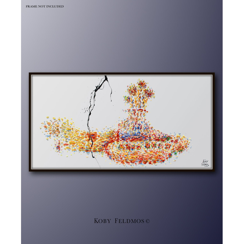 Painting 67 Beatles Yellow Submarine Original oil painting on canvas, Extremely unique, modern style handmade by Koby Feldmos.jpg