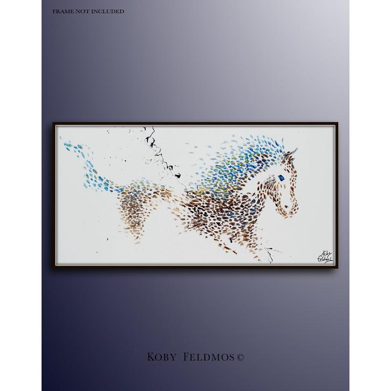 Painting 67 Horse Painting Animal, Original handmade oil painting on canvas, Modern Style, Express Shipping Worldwide, By Koby Feldmos.jpg