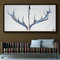 Painting stag horns 55 home decoration, original oil painting on canvas, Certificate Attached, By Koby Feldmos.jpg