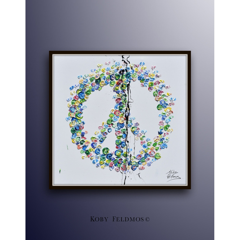 Peace Symbol 35 Amazing colors, beautiful rich texture, relaxing and elegant oil painting by Koby Feldmos.jpg