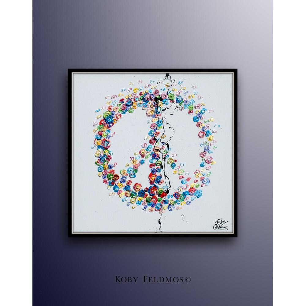 Peace Symbol 35 Amazing colors, beautiful rich texture, relaxing and elegant oil painting by Koby Feldmos.jpg
