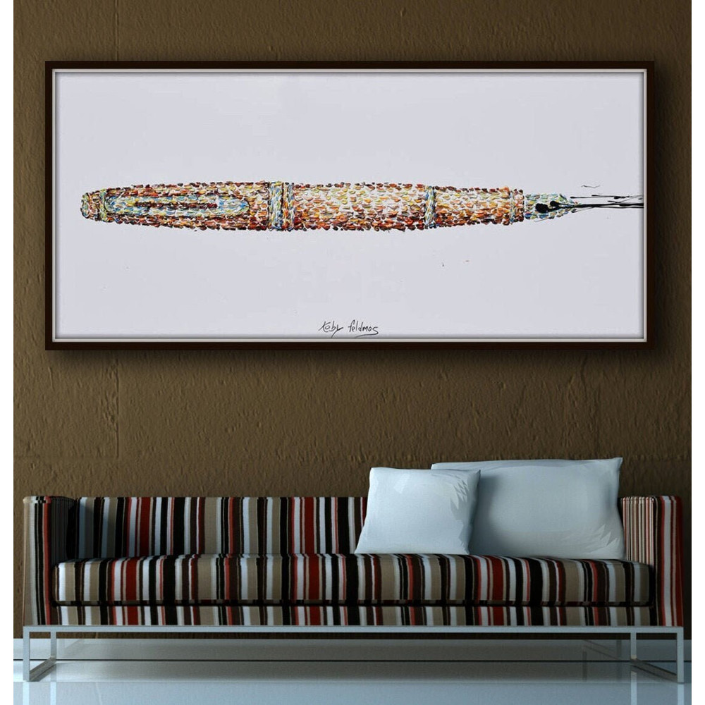 Pen gift idea 55 manager, ceo, painting for office, office painting, financial art, by Koby Feldmos.jpg