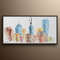 Skyline canvas 67 painting Full texture artwork, modern looks, beautiful colors by Koby Feldmos.jpg