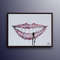 Smile lips painting 40 Lips biting Pop Art Modern Painting, teeth, dentist , beautiful smile, pink , purple pink lips,.jpg