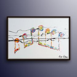 sol piano note 30 sign painting classical painting of sol character, oil painting on canvas, handmad