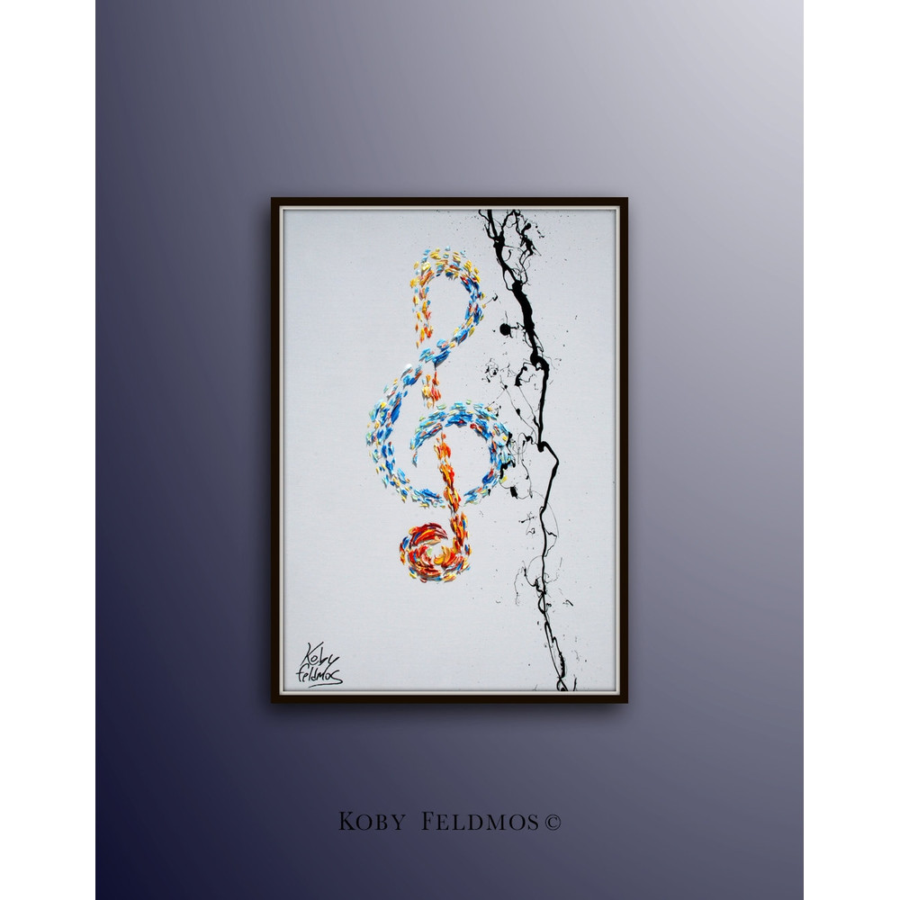 Sol piano note sign painting 40, Classical painting of Sol Character, Oil painting on canvas, Handmade by Koby Feldmos.jpg