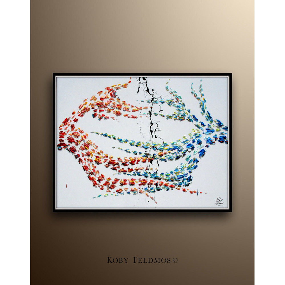 Stag Horns 40 Beautiful texture, oil painting, Abstract style, Contemporary art, lots of Texture, Luxury Looks, By Koby Feldmos.jpg