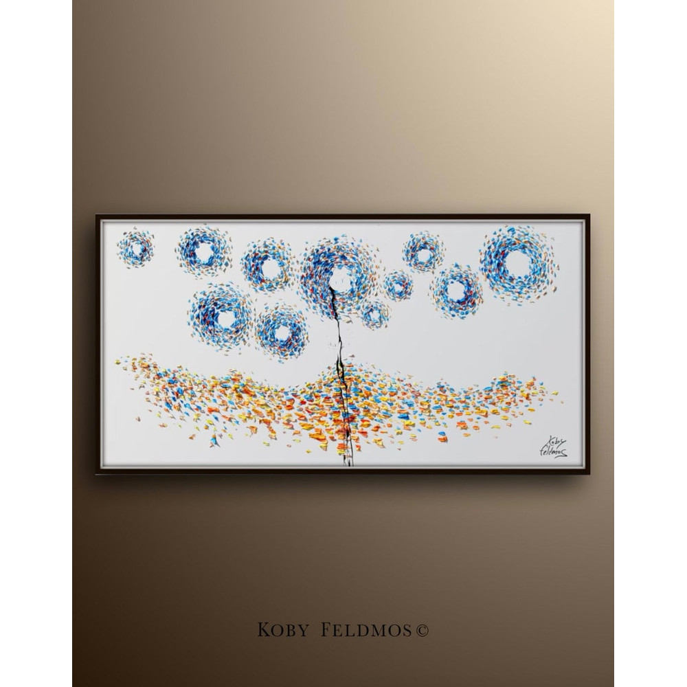 The Starry Night (Van Gogh) 55- modern painting, Original oil painting , contemporary art , By Koby Feldmos.jpg