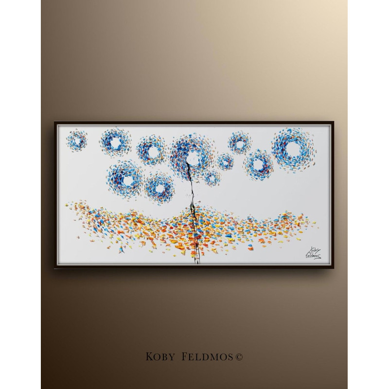 The Starry Night (Van Gogh) 55- modern painting, Original oil painting , contemporary art , By Koby Feldmos.jpg