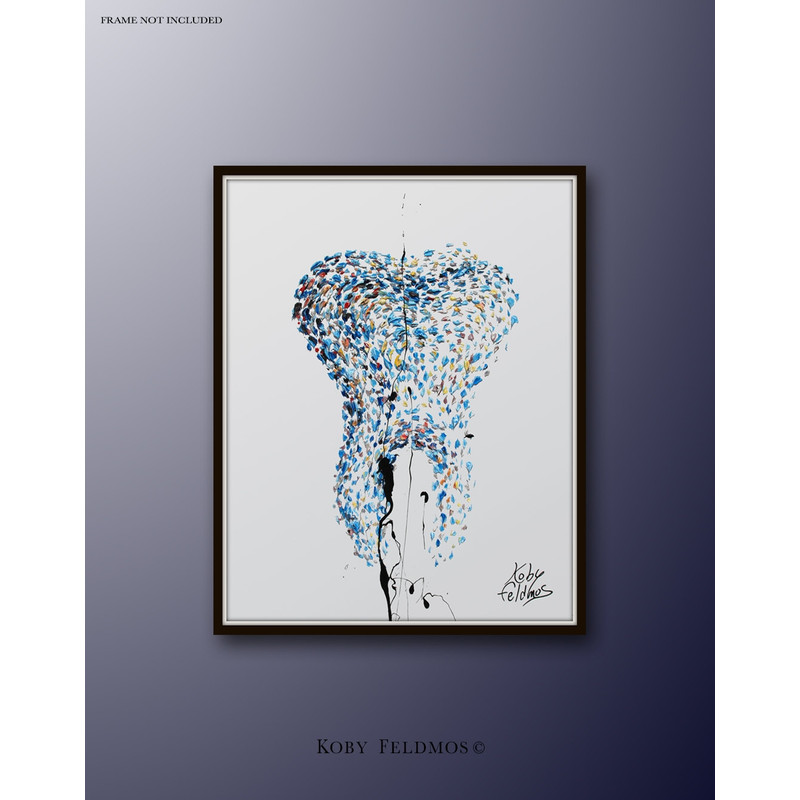 Tooth Teeth 40 Painting Original oil painting on canvas, Thick layers of paint, Express shipping, by Koby Feldmos.jpg